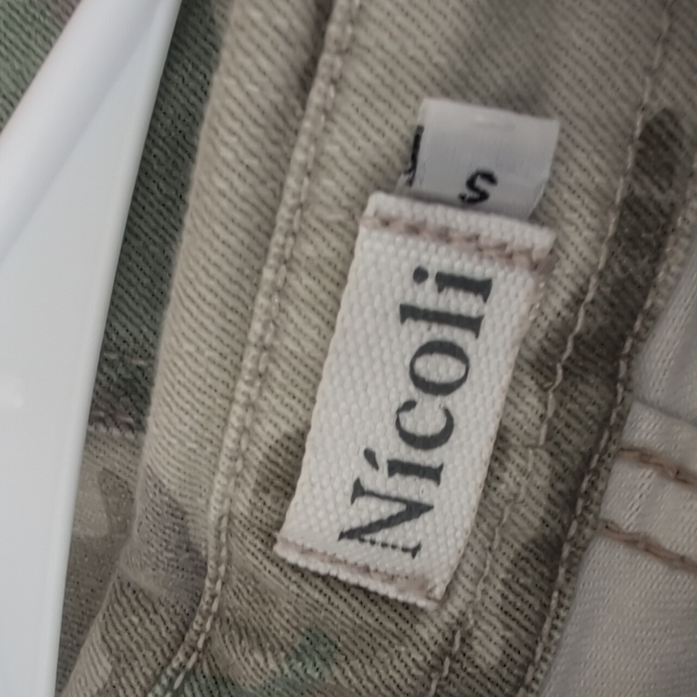 Nicoli Camouflage Romper Small Long Sleeve Utility Style Button Front Cotton - Picture 6 of 7